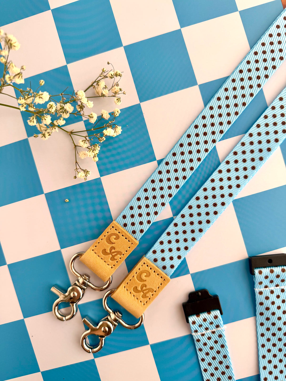 Blue Dotty Lanyard