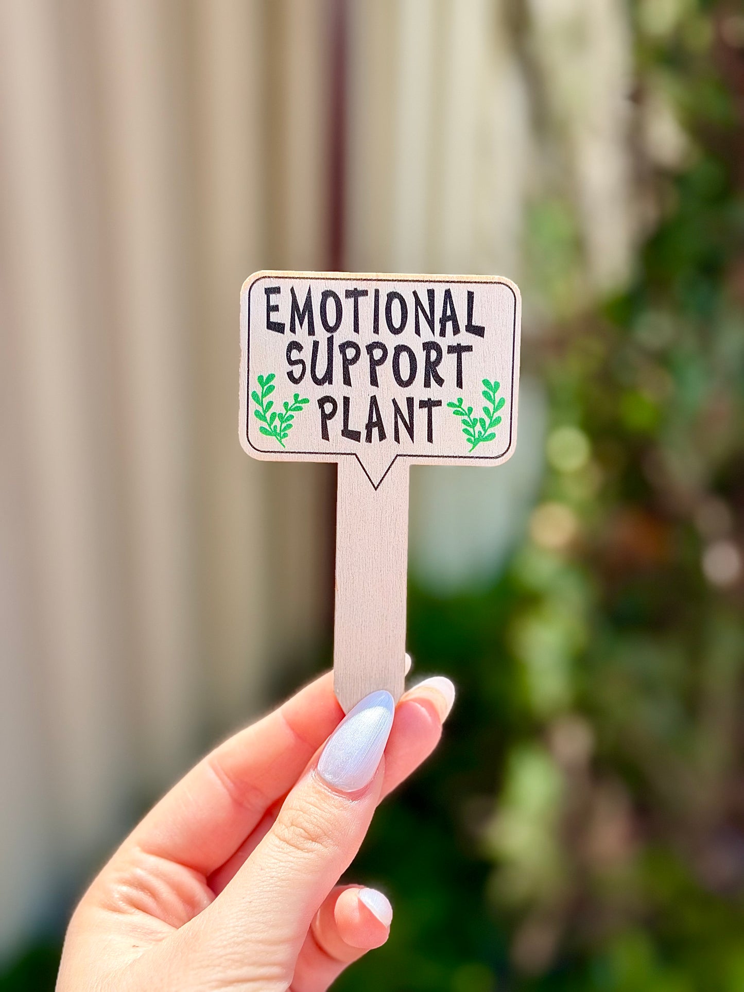 Emotional Support Plant Label