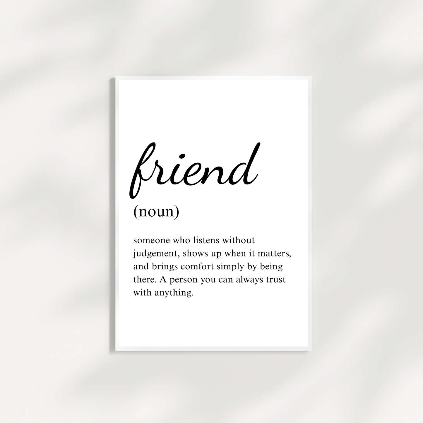 Friend Noun Frame