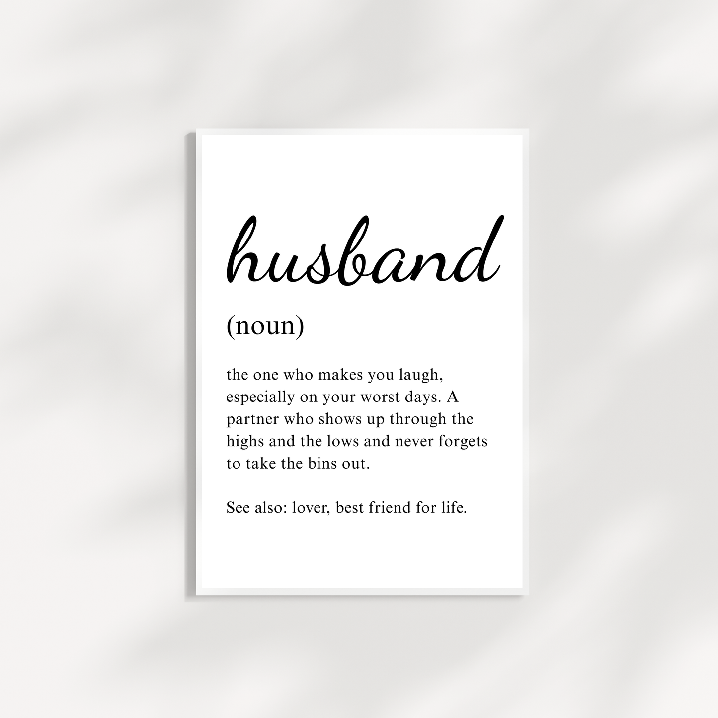 Husband Noun Frame