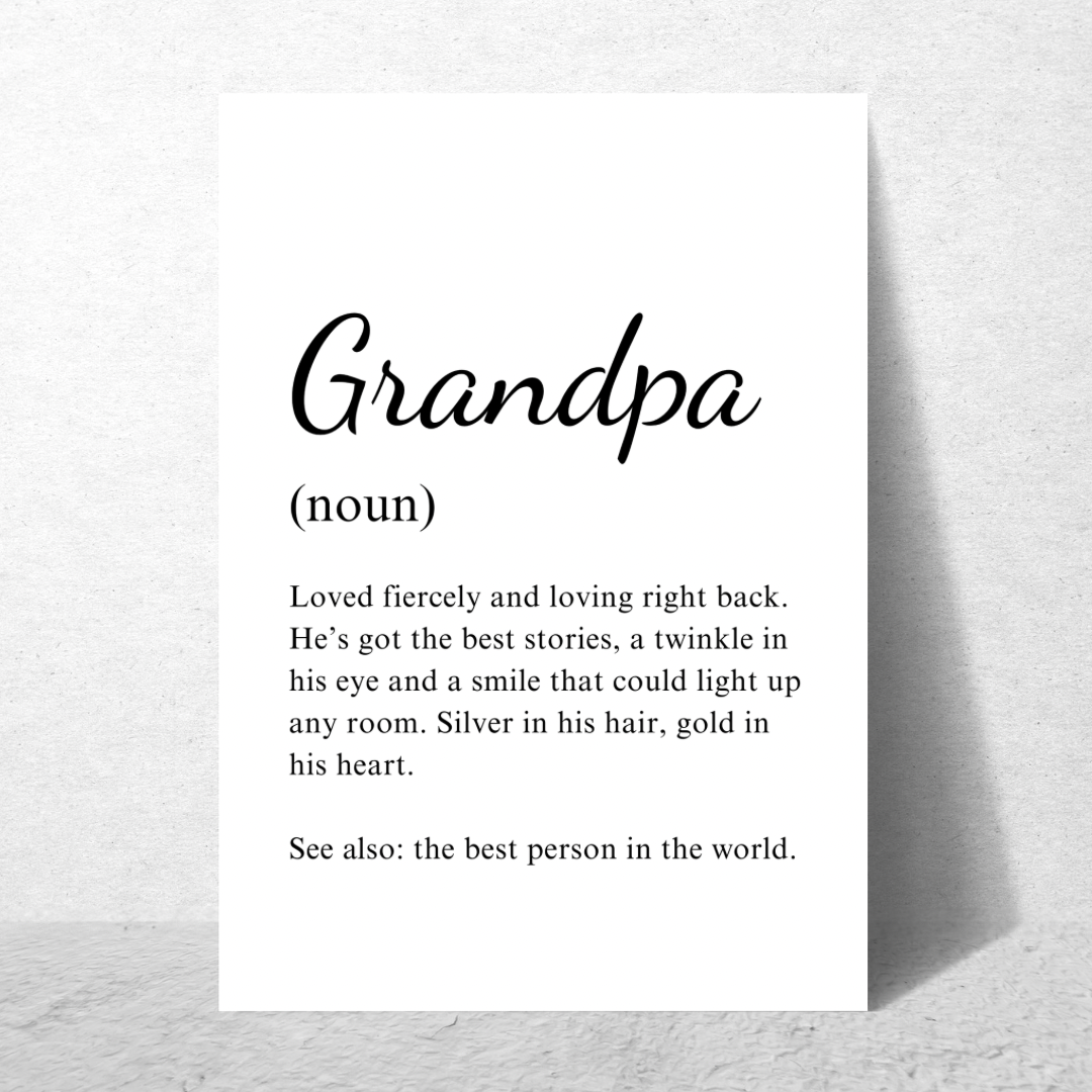Grandpa Noun Frame