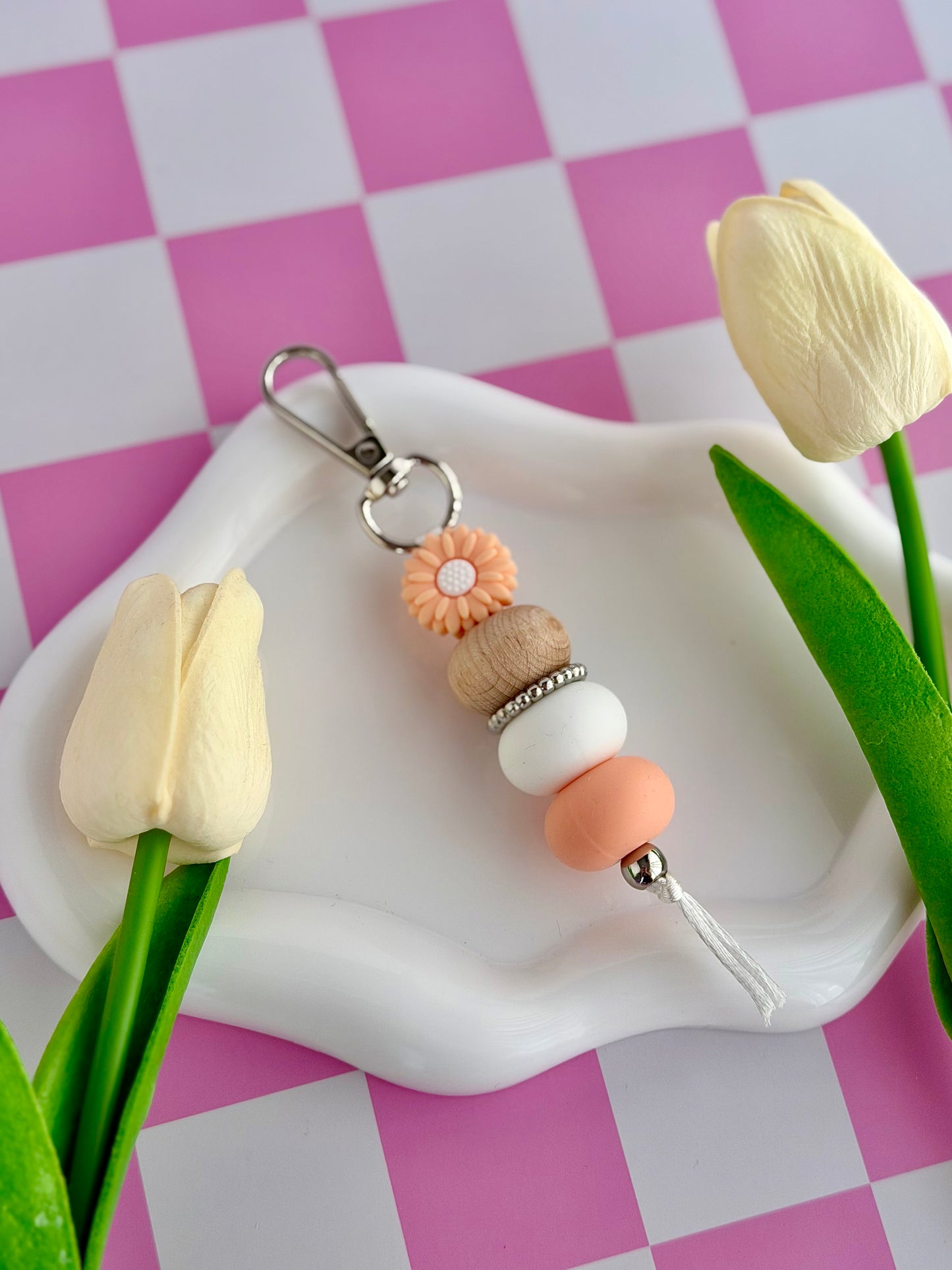 Daisy Keyring - Peach