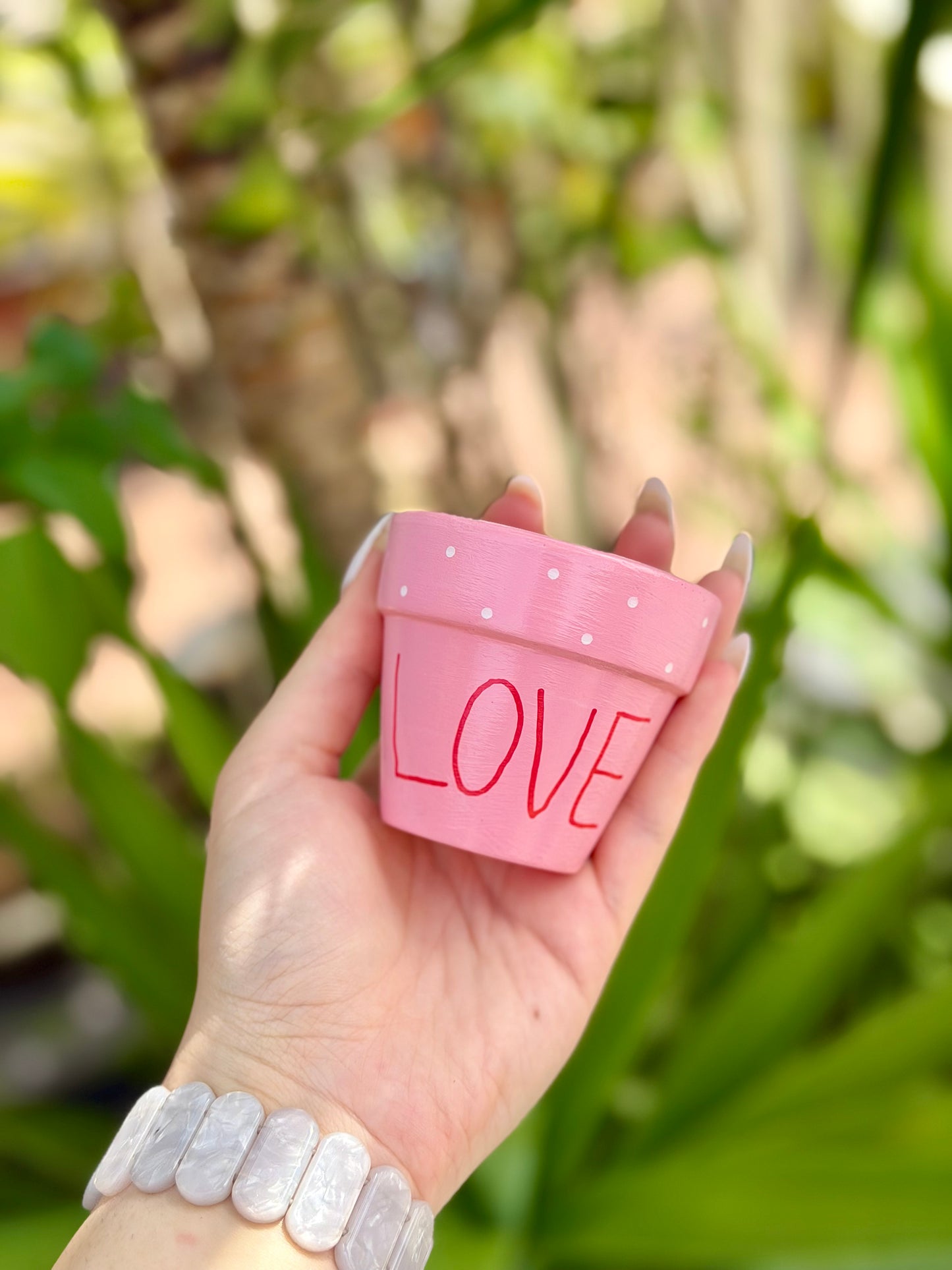 Love Hand-painted Pot