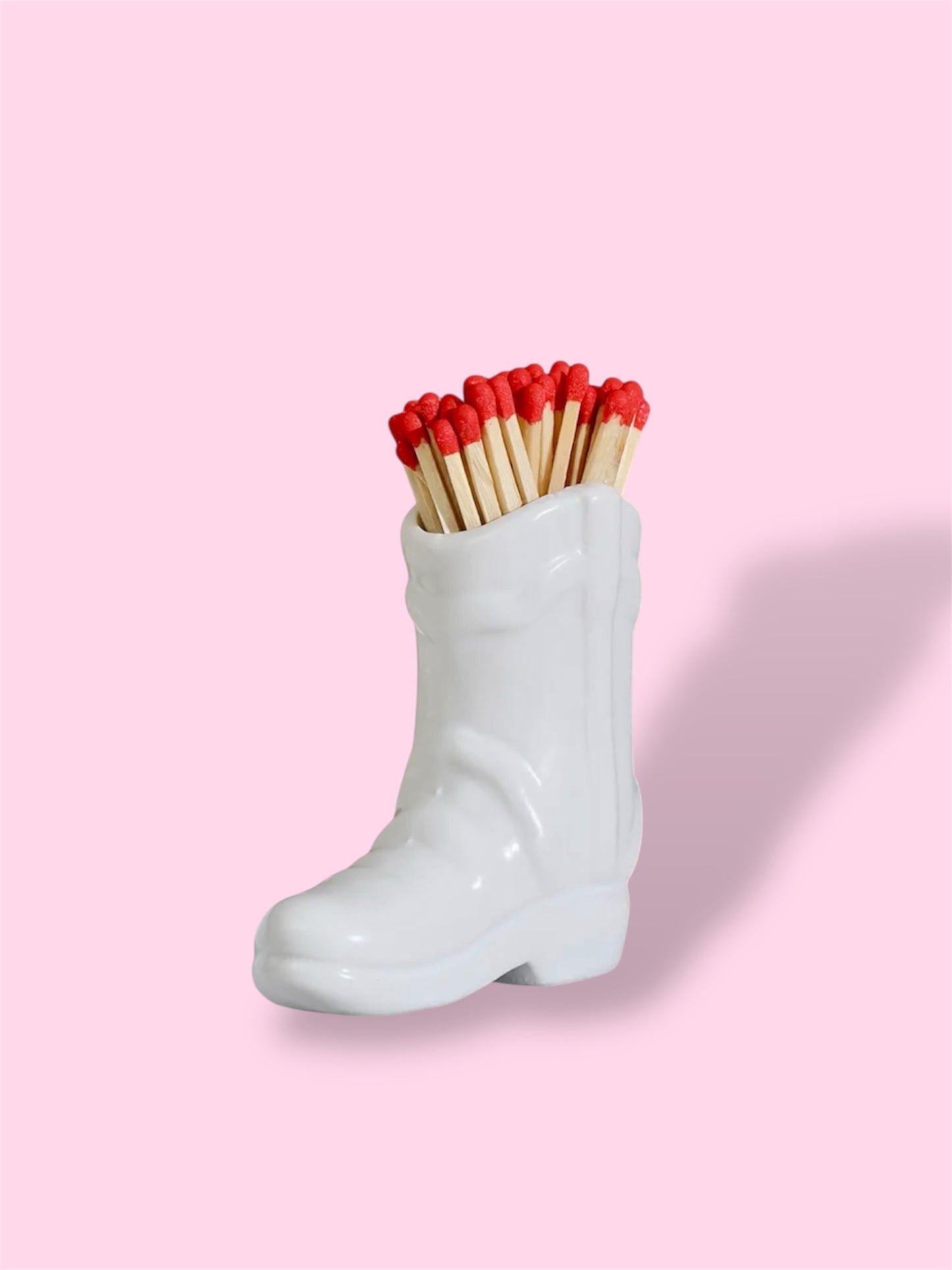 Cowboy Boot Match Holder - White