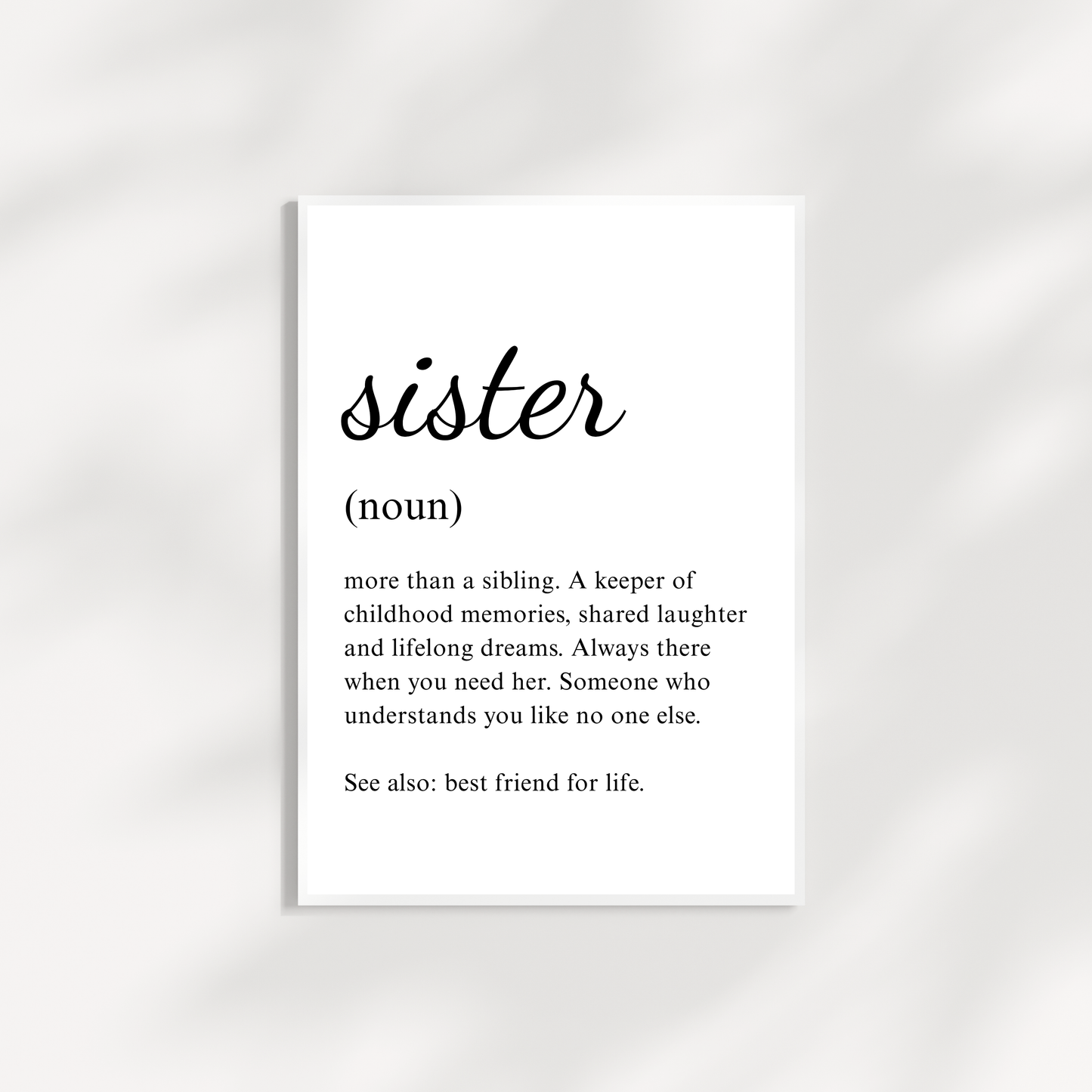 Sister Noun Frame