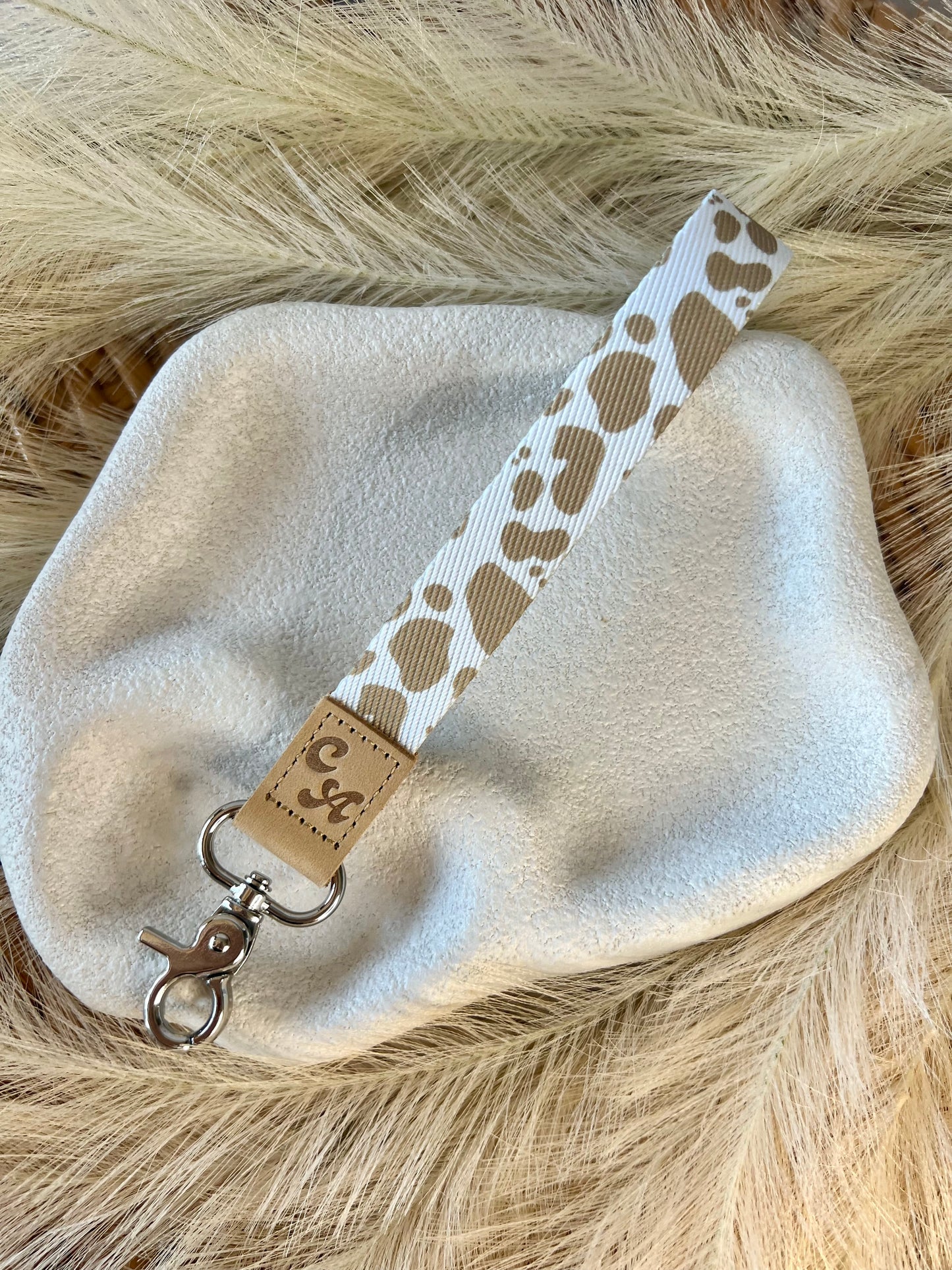 Cow Print Wristlet