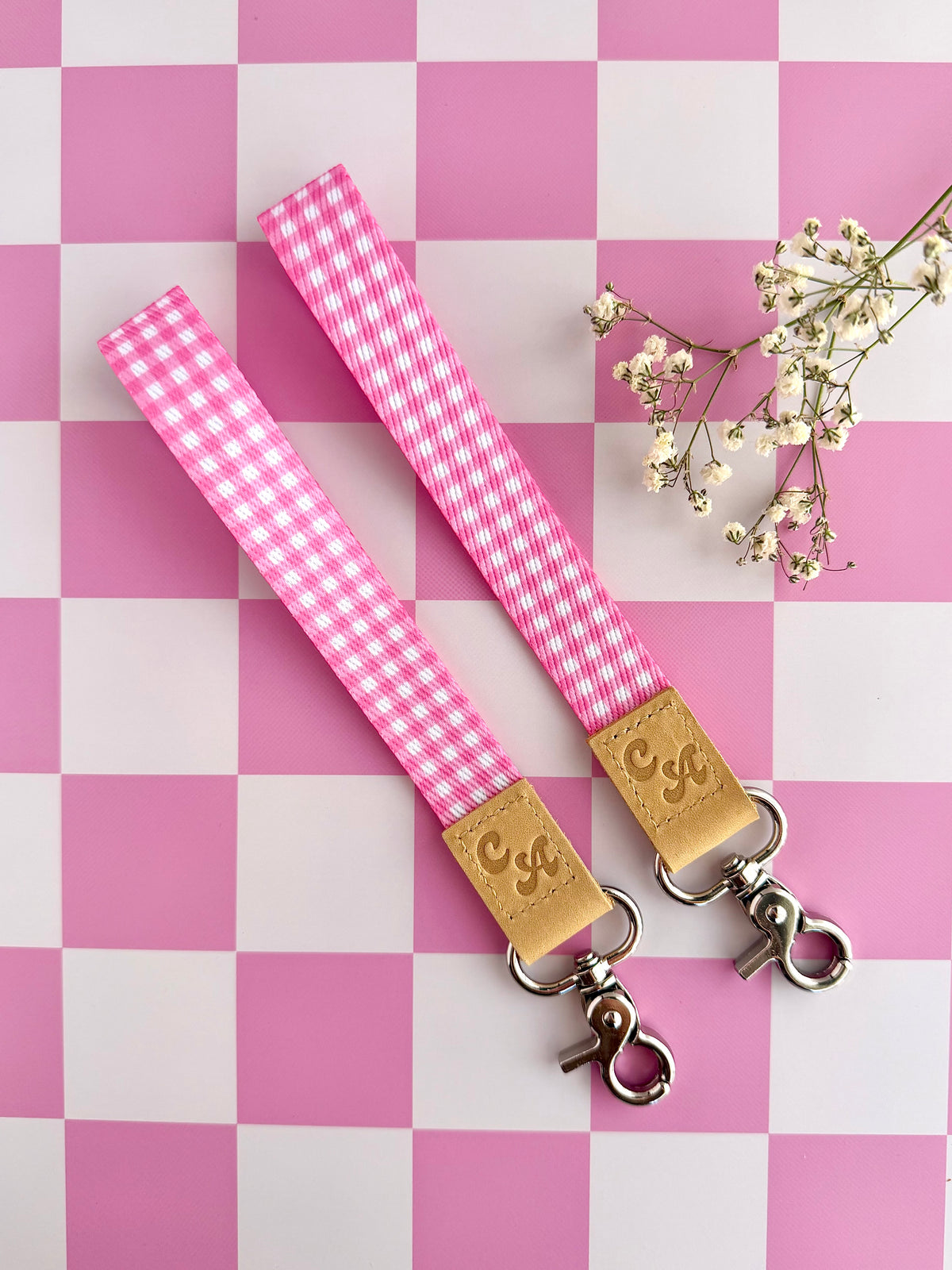 Pink Picnic Wristlet