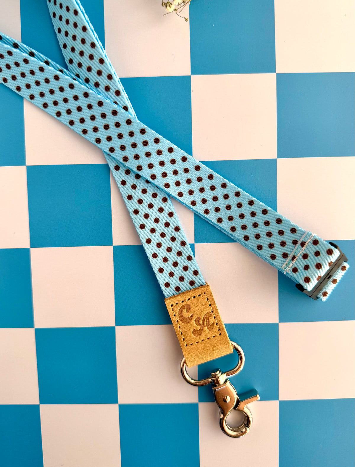 Blue Dotty Lanyard