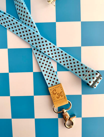 Blue Dotty Lanyard