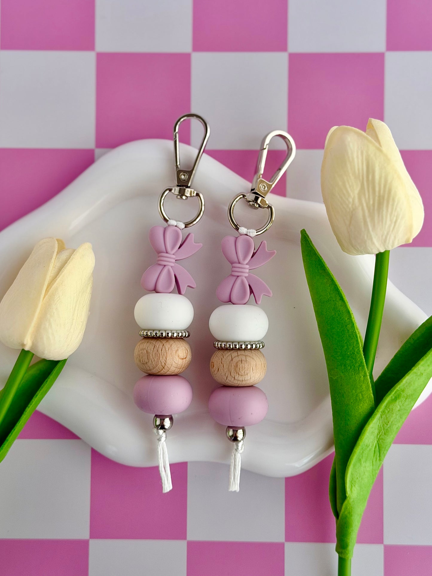 Bow Keyring - Lilac