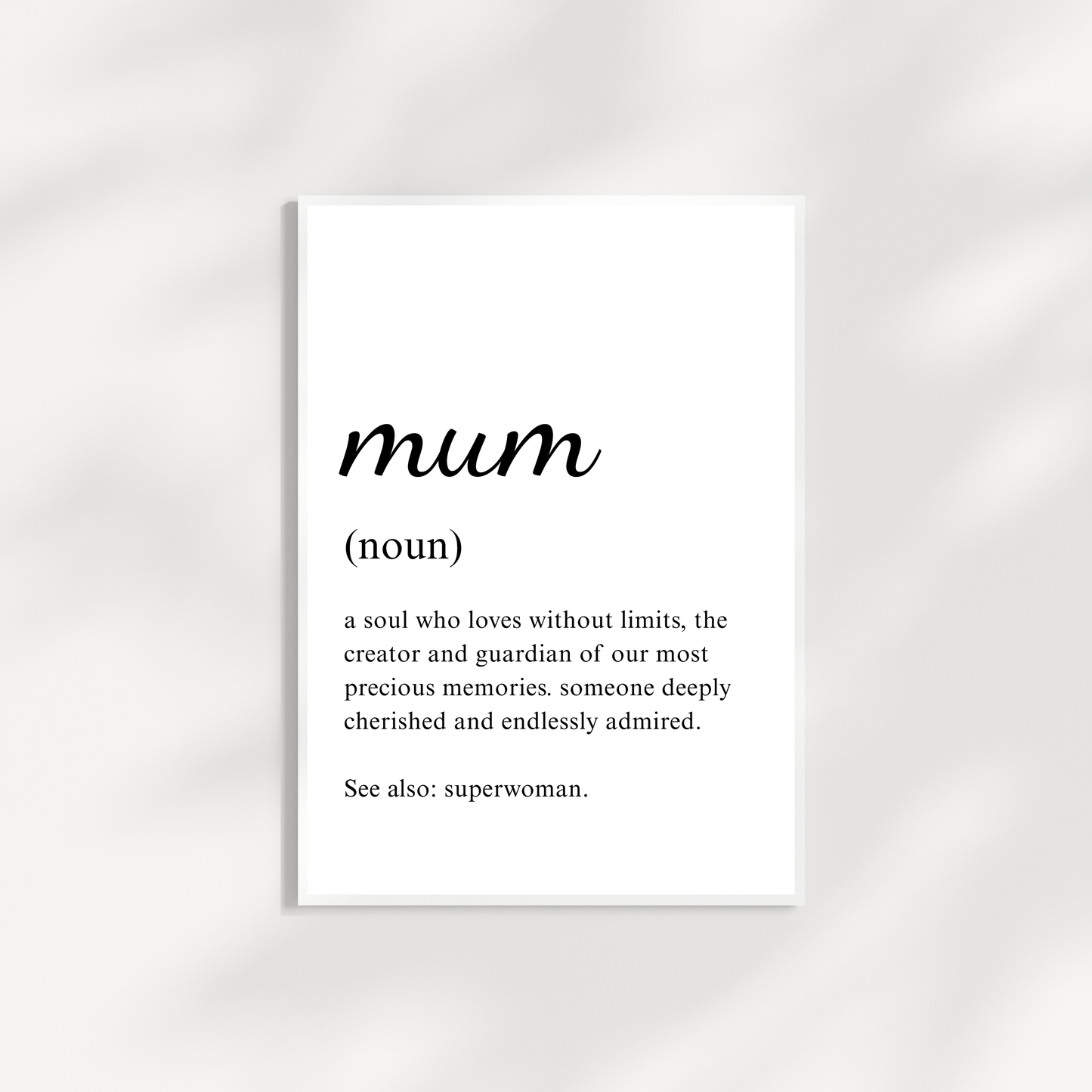 Mum Noun Frame