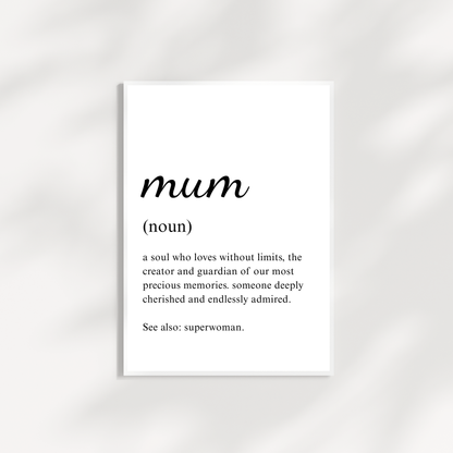 Mum Noun Frame