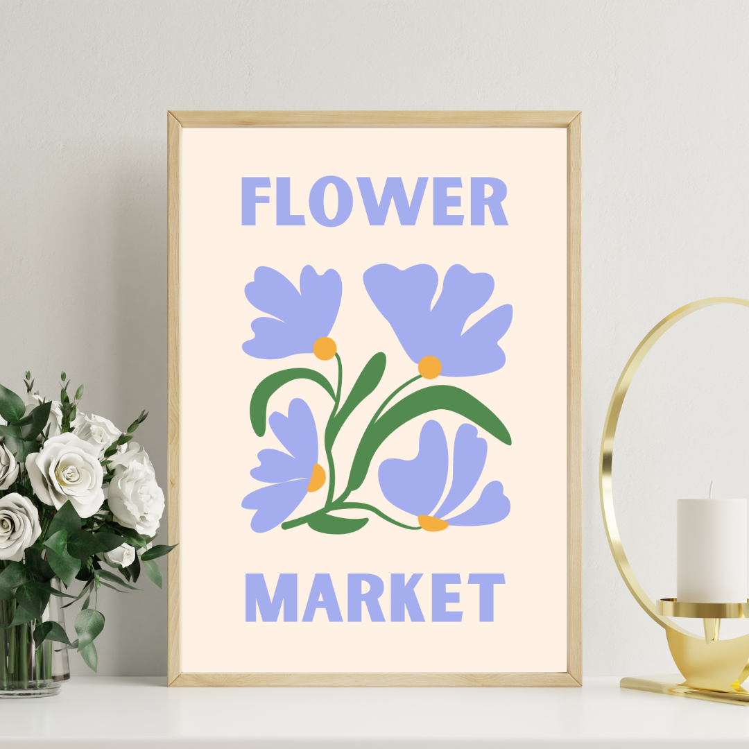 Flower Market Purple Print