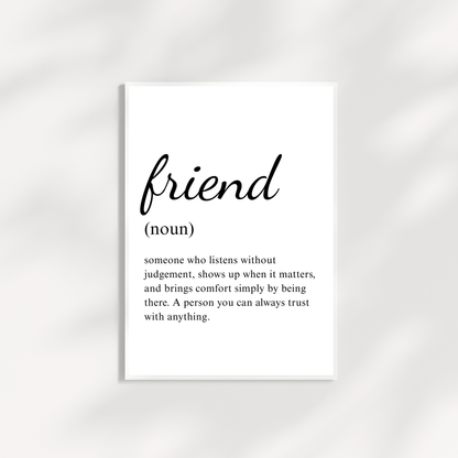 Friend Noun Frame