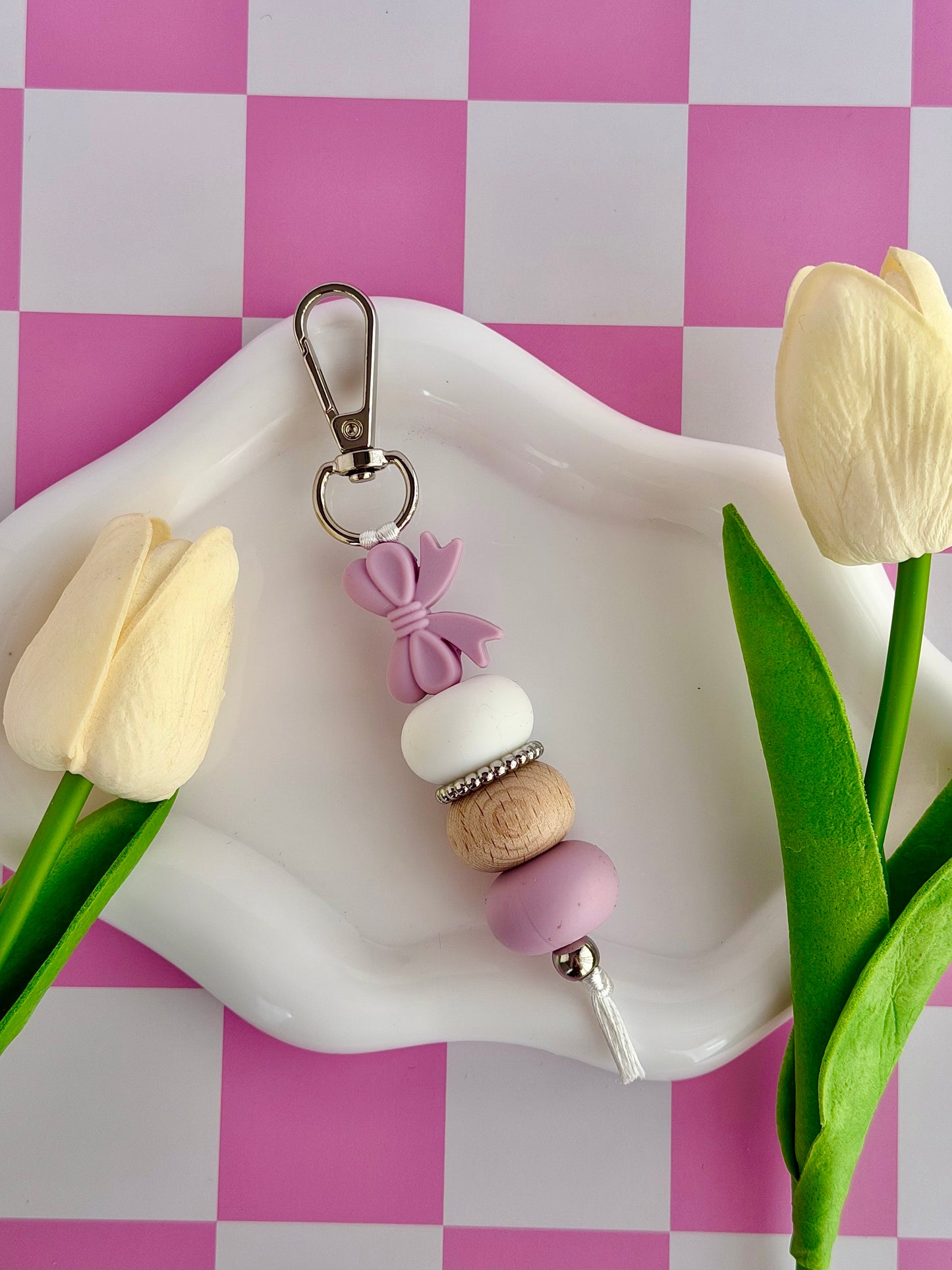 Bow Keyring - Lilac