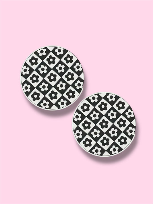 Retro Flower Car Coasters