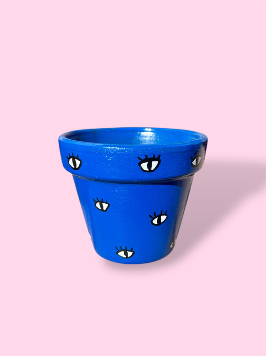 Eyes on You Pot - Blue