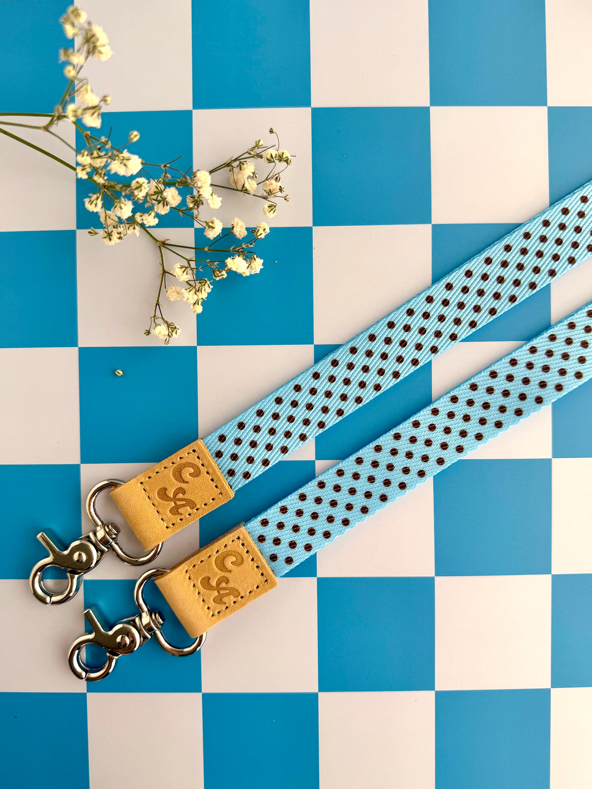 Blue Dotty Lanyard