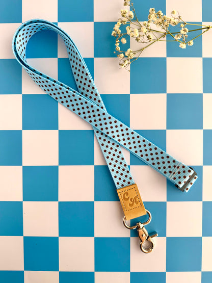 Blue Dotty Lanyard