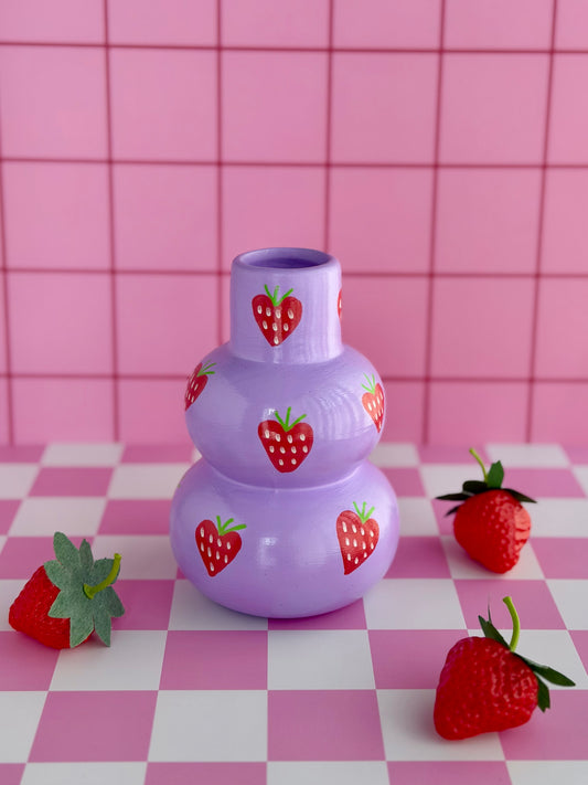 Purple Strawberry Vase