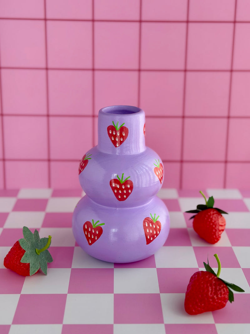 Purple Strawberry Vase