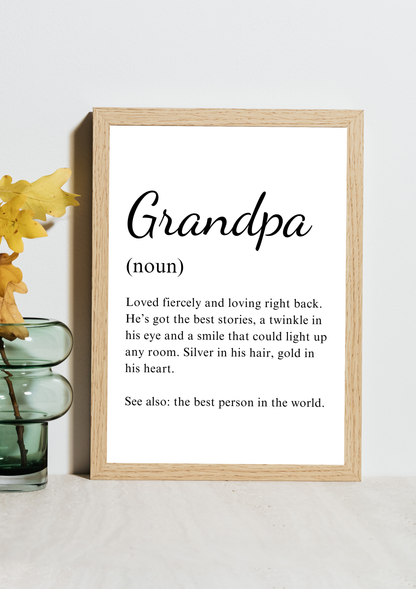 Grandpa Noun Frame