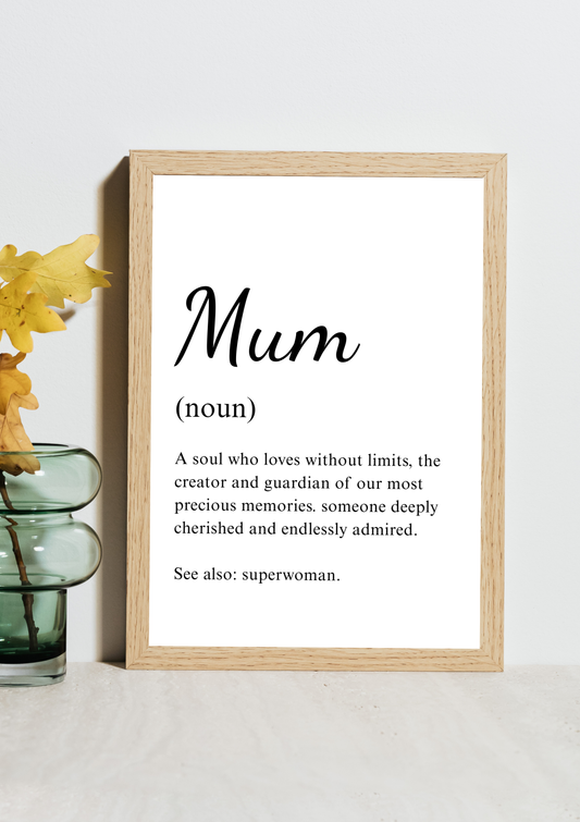 Mum Noun Frame
