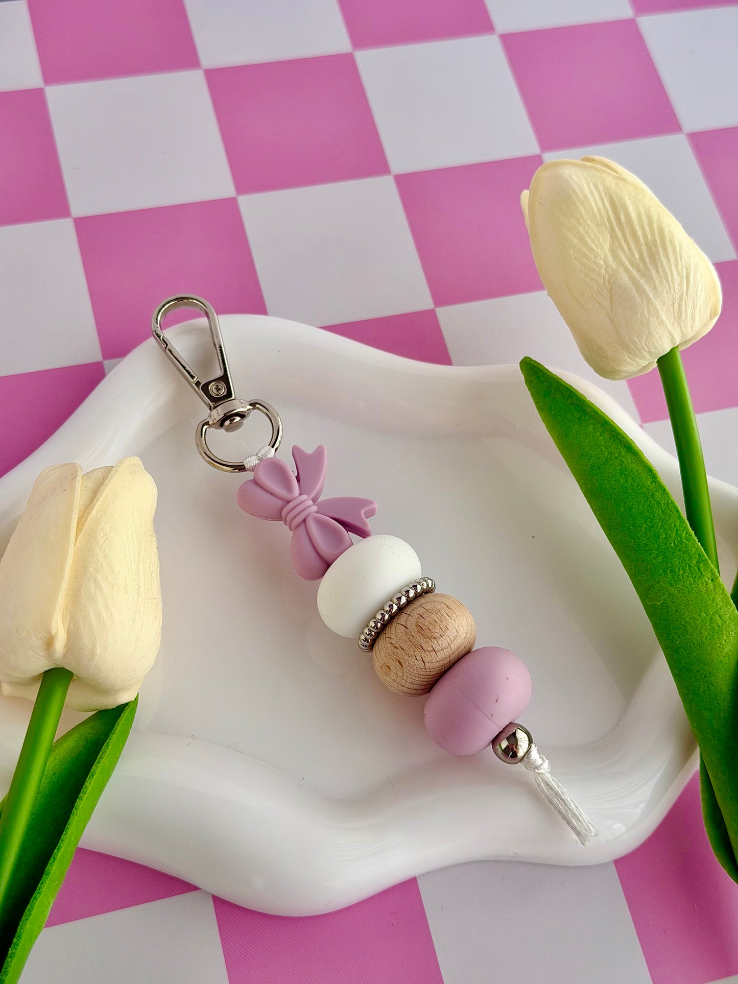 Bow Keyring - Lilac
