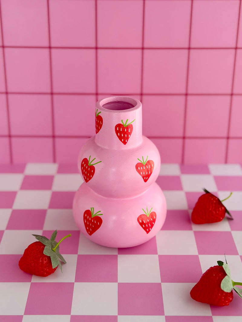 Pink Strawberry Vase