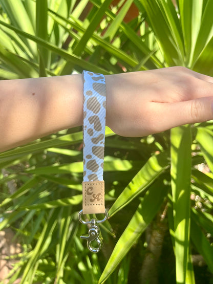 Cow Print Wristlet