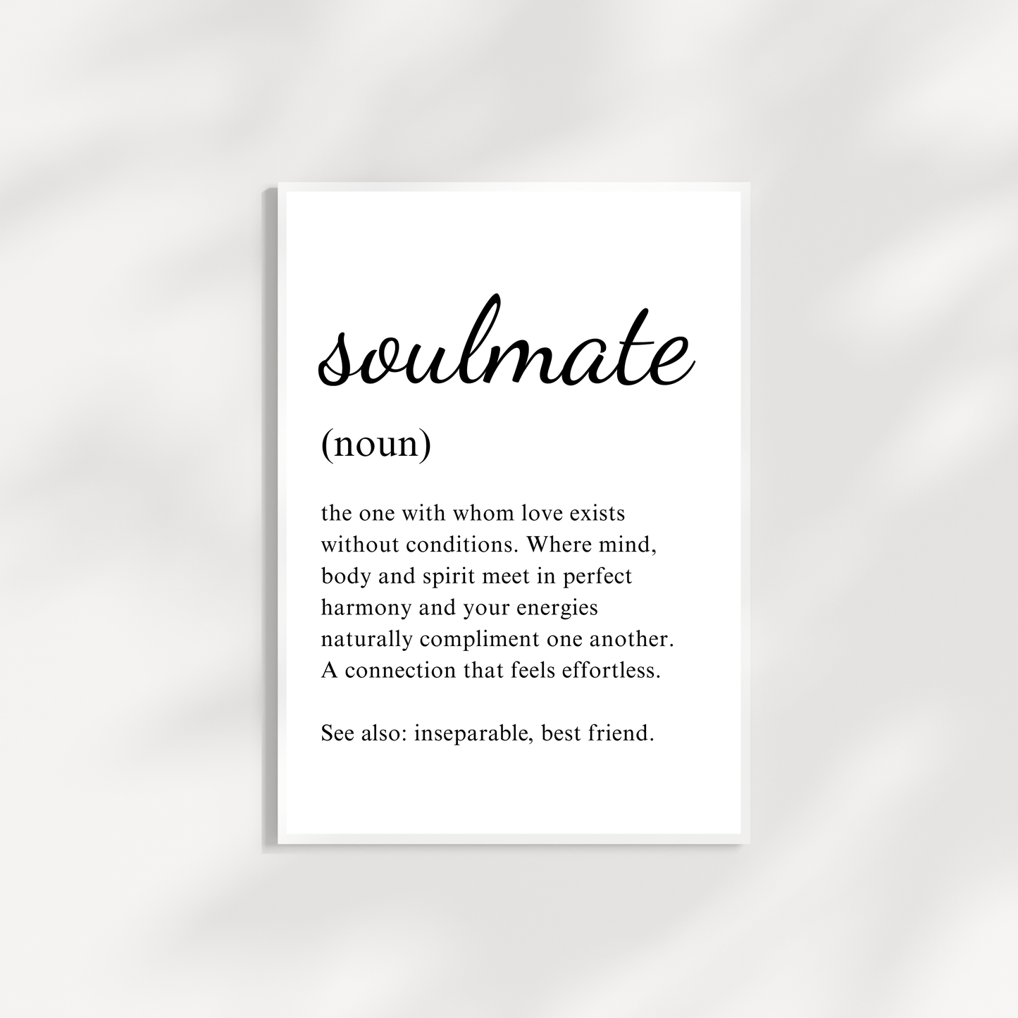Soulmate Noun Frame