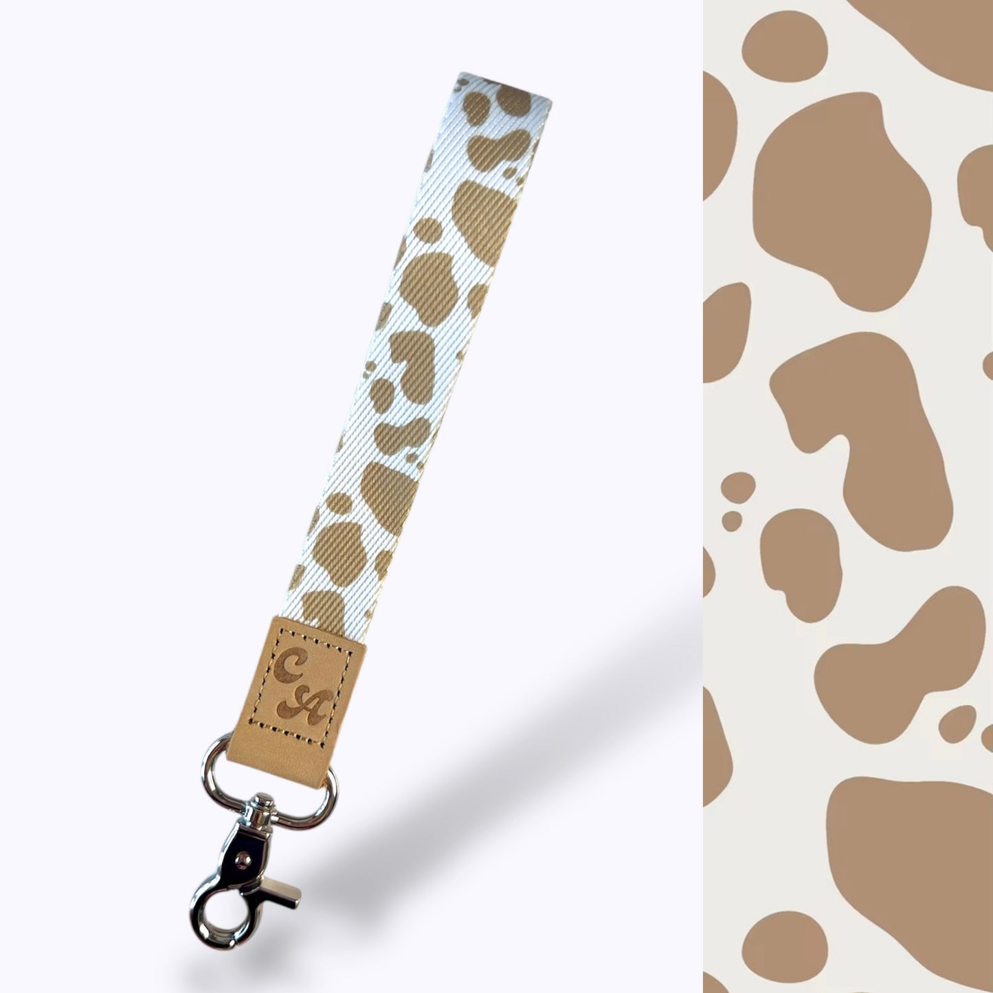 Cow Print Wristlet
