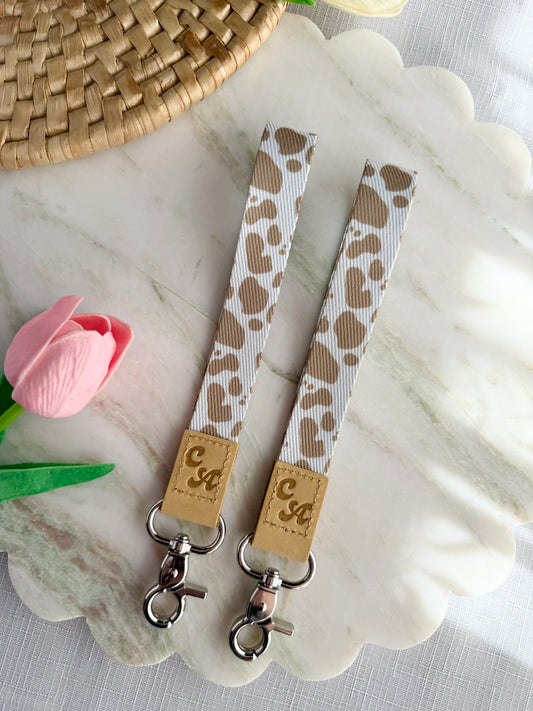 Cow Print Wristlet