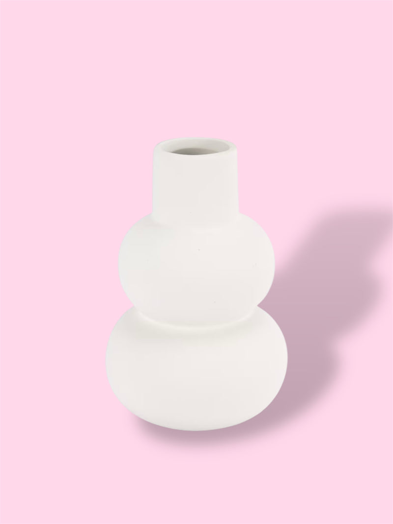 White Strawberry Vase