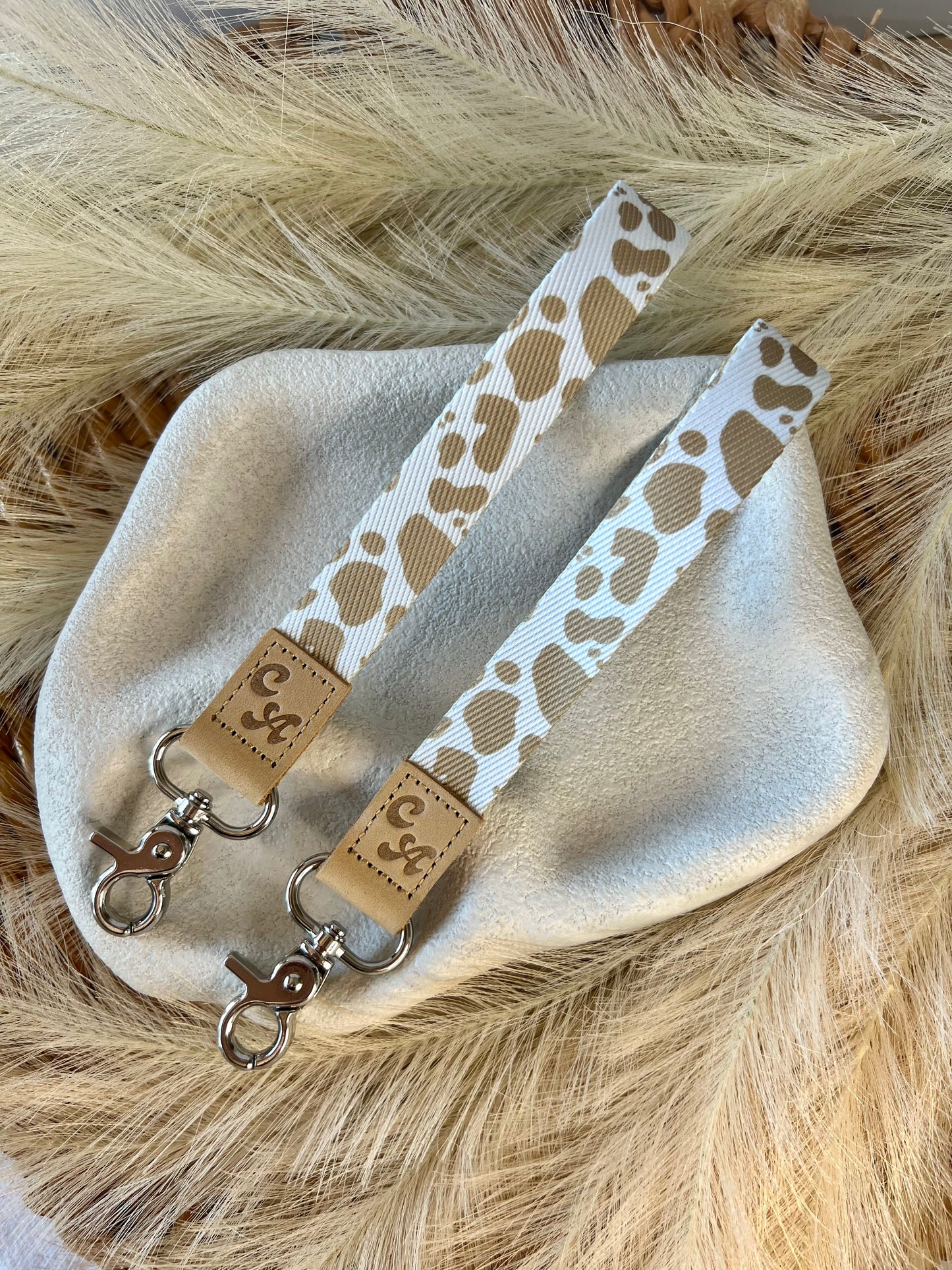 Cow Print Wristlet