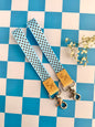 Blue Dotty Wristlet