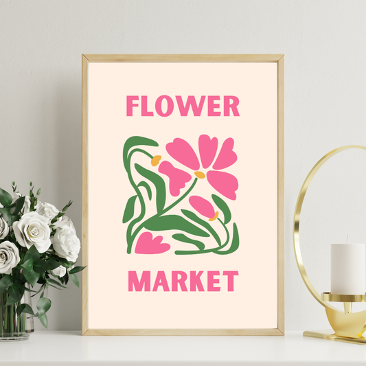 Flower Market Pink Print