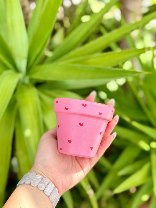 Pink Amour Hand-painted Pot