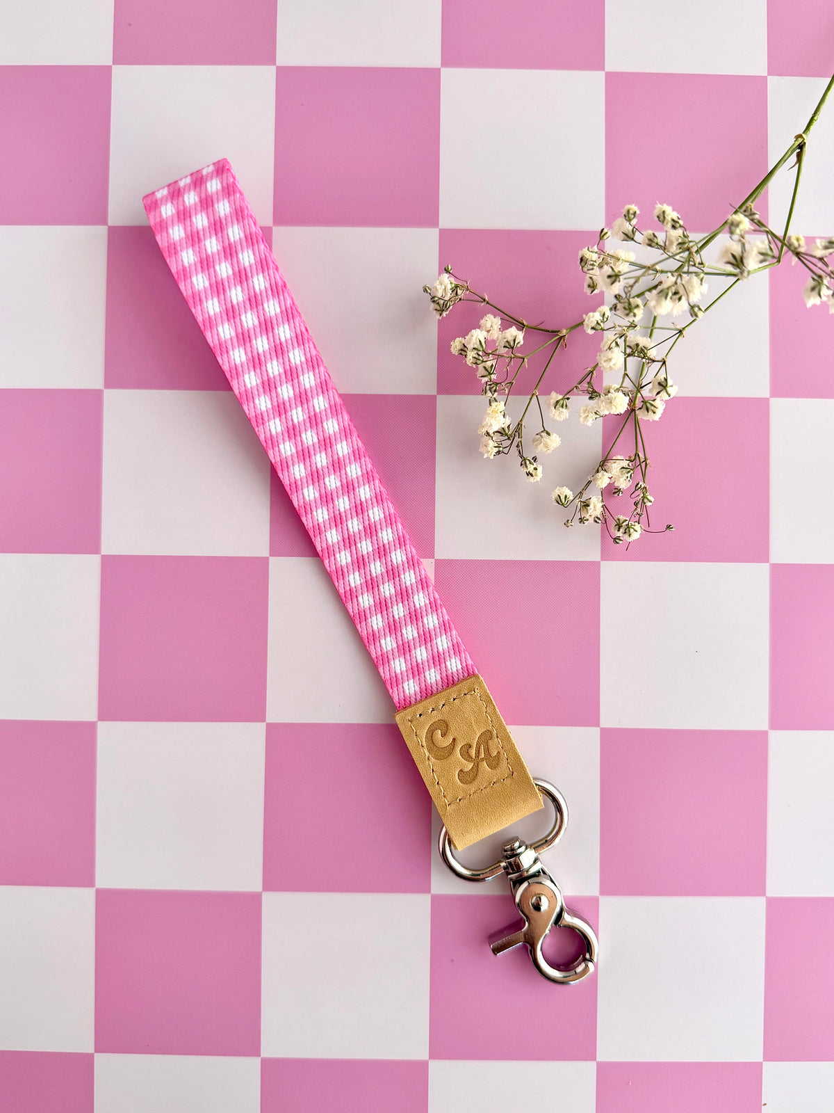 Pink Picnic Wristlet