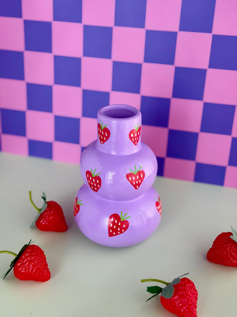 Purple Strawberry Vase