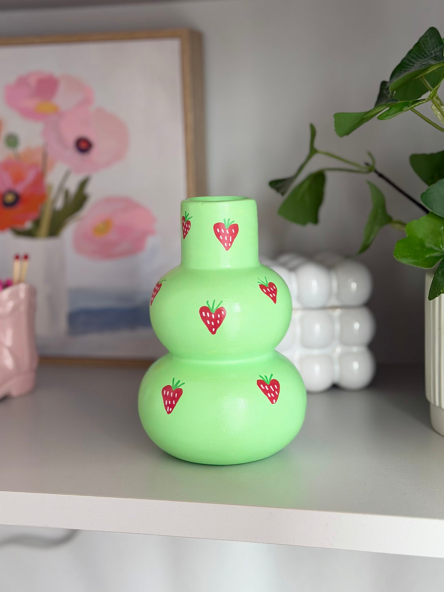 Green Strawberry Vase