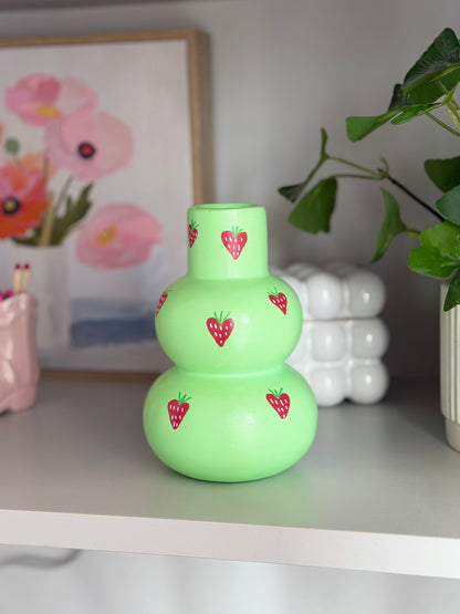 Green Strawberry Vase