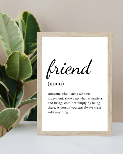Friend Noun Frame