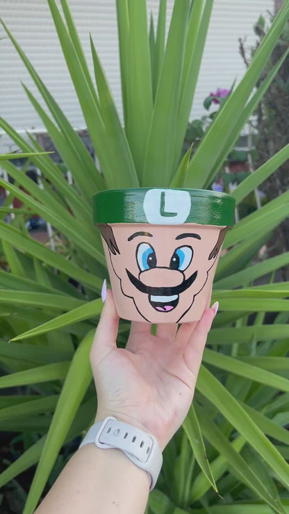 Luigi Painted Pot