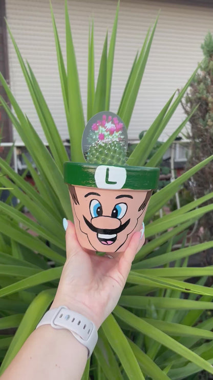Luigi Painted Pot